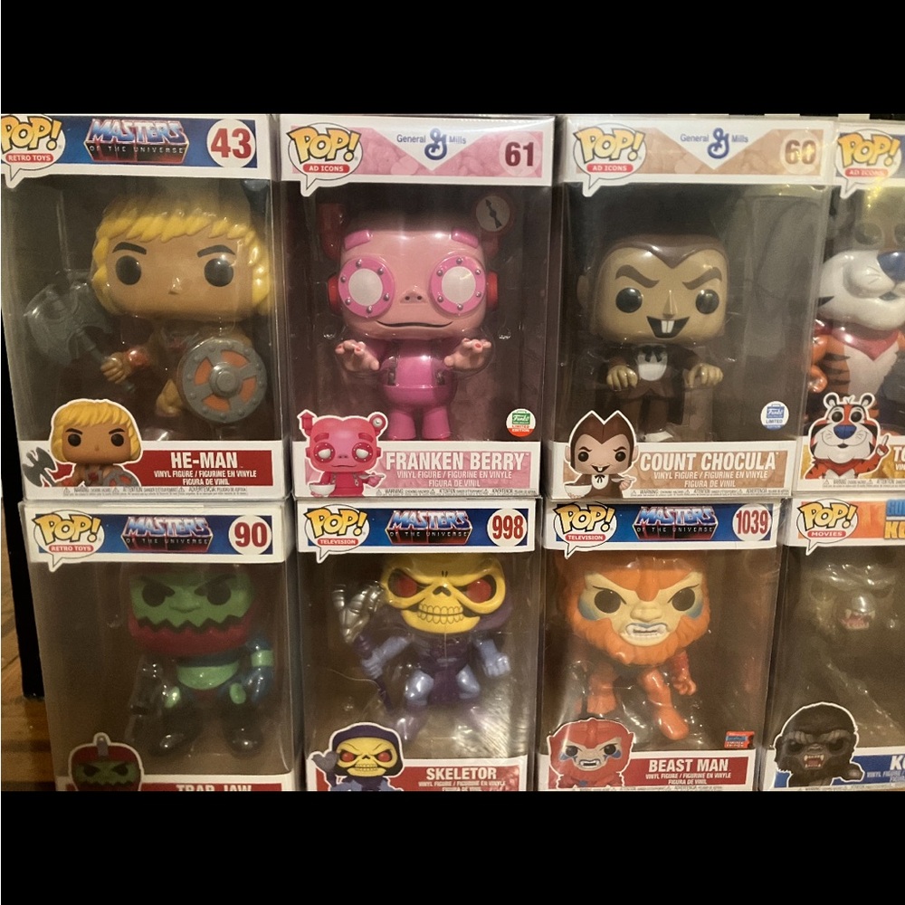 Funko Pop Masters of the Universe and Cereal Icons Collection